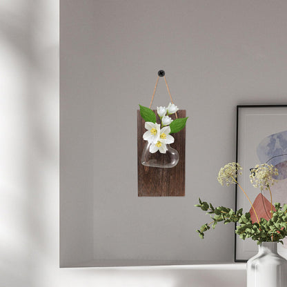 VALICLUD Wall Mounted Glass Vase Hydroponic Planter Glass Decorative Flower Vase for Indoor Plants Home Décor Terrarium Desktop Supplies