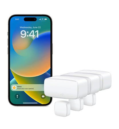 Eve Door & Window (Matter) 3 Pack – Smart Contact Sensor for Doors & Windows, Open/Closed State, Automatic Control of Accessories, Matter Over Thread, Apple Home, Alexa, Google Home, SmartThings