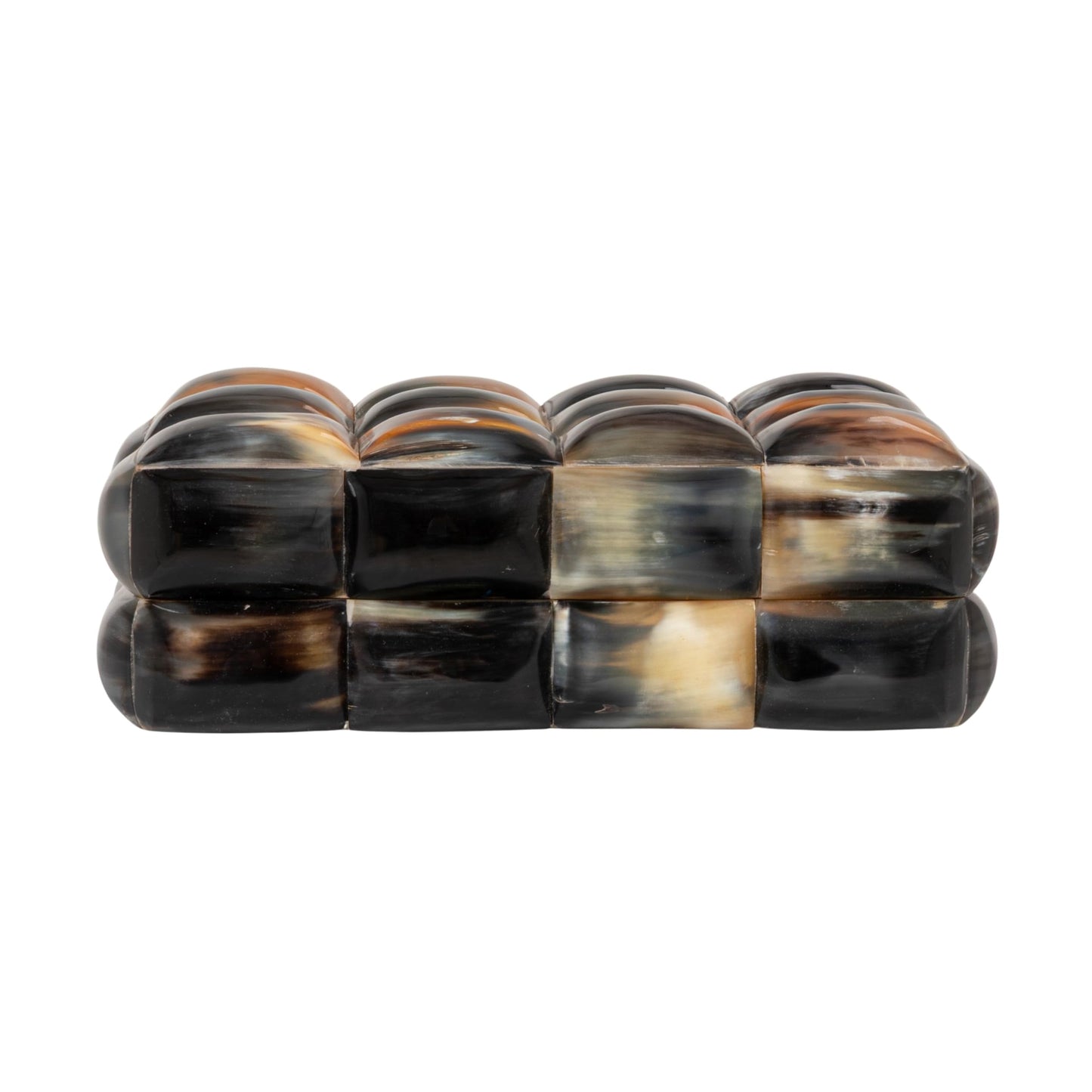 Creative Co-Op Decorative Horn Bubble Storage Box, Black and Brown