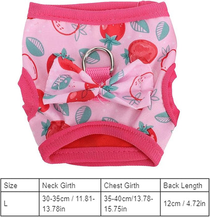 Small Pet Harness and Leash, Escape Proof Rabbit Vest with Soft Edges Dual Safety Buckles for Bunny Guinea Pig Ferret Chinchilla (L)
