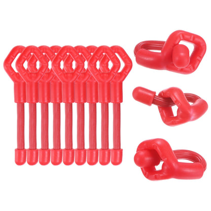 M METERXITY 12-Pack Adjustable Plant Ties, 3inch/7.62cm Silicone Flexible Multi-Function Sturdy Garden Twist Tie for Plant Support/Tree/Shrub/Vine, Reusable Support Twine [Red]