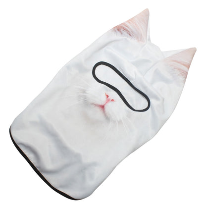 WTACTFUL 3D Animal Ears Balaclava Windproof Face Mask Cover Protection for Music Festivals Raves Halloween Party Riding Skiing Snowboarding Snowmobile White Cat MEB-27