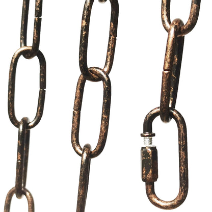 CUFEAL 6ft Aged Bronze Finish Lighting Chain Industrial Style Deco Chain (4mm)