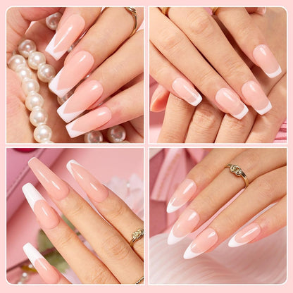 Beetles Nail Stamp, 4Pcs French Tip Tool Easy Manicure Nail Stamper Single Head Soft Silicone Long & Short French Tip Stamp Tool with 2Pcs Nail Scraper Decorations Gift for Women