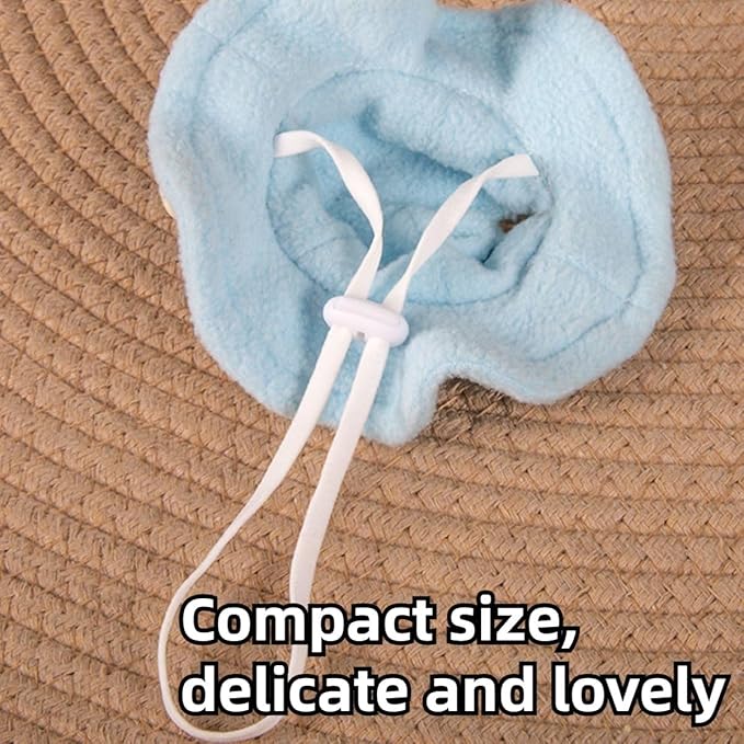 Guinea Pig Clothes,Rabbit Harness,Ferret Bunny Clothes with Pet Rabbit Harness and Leash Mini Hat Bag Cute Brooch for Kitten Small Animal Collars (Pink)