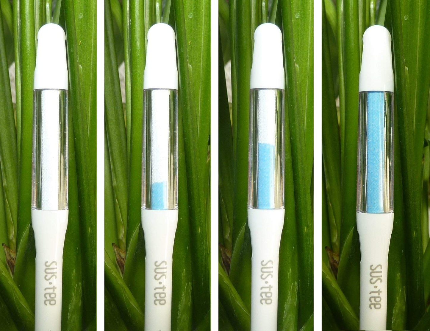 IPPINKA Sustee Aquameter (Large White Refillable - Bundle of 2) - House Plant Soil Moisture Meter, Humidity Sensor Probe, Water Level Indicator - Best for Indoor Potted Plants