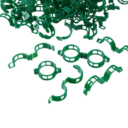 CIQIYO® 100 Pcs Plant Support Clips,Plastic Clips for Securing Plants,Tomato Vine Clips,Plant Fixing Clips,Garden Clips for Climbing Plants,Grape and Vine Vegetables (100, Green)