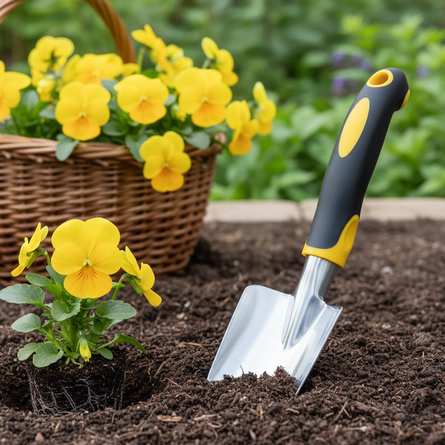 10 Pcs Garden Shovel Aluminum Alloy Heavy Duty Trowel Garden Tool Small Shovels for Digging Metal Hand Trowel Spade with Soft TPR Handle for Lawn Yard Farm Home Shop Planting