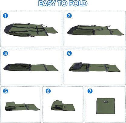 BALEINE 2PK 120L Laundry Bag Backpack, 900D Oxford Fabric Large Travel Laundry Bags with Shoulder Straps and 2 Mesh Pockets for College Dorm, Apartment, Laundromat (Green, 120L)