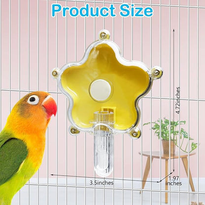 BNOSDM Bird Foraging Toys Cockatiel Foraging Wheel Parrot Cage Spinning Toys Parakeet Enrichment Puzzle Feeder Toy for Budgies Lovebirds Canaries (Yellow)