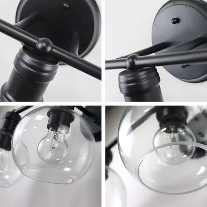Chloe Lighting OXA 3 Light Vanity Bath Light, Matt Black, Glass, 22in Wide, Model CH6S001BK22-BL3