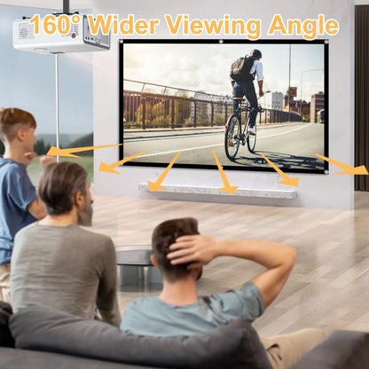 Projector Screen, 72Inch Outdoor Projector Screen, Washable & Foldable - Ideal for Indoor/Outdoor Home Theater, Camping, Office, 16:9 Aspect Ratio, 4K HD, Projector for Movies On Wall