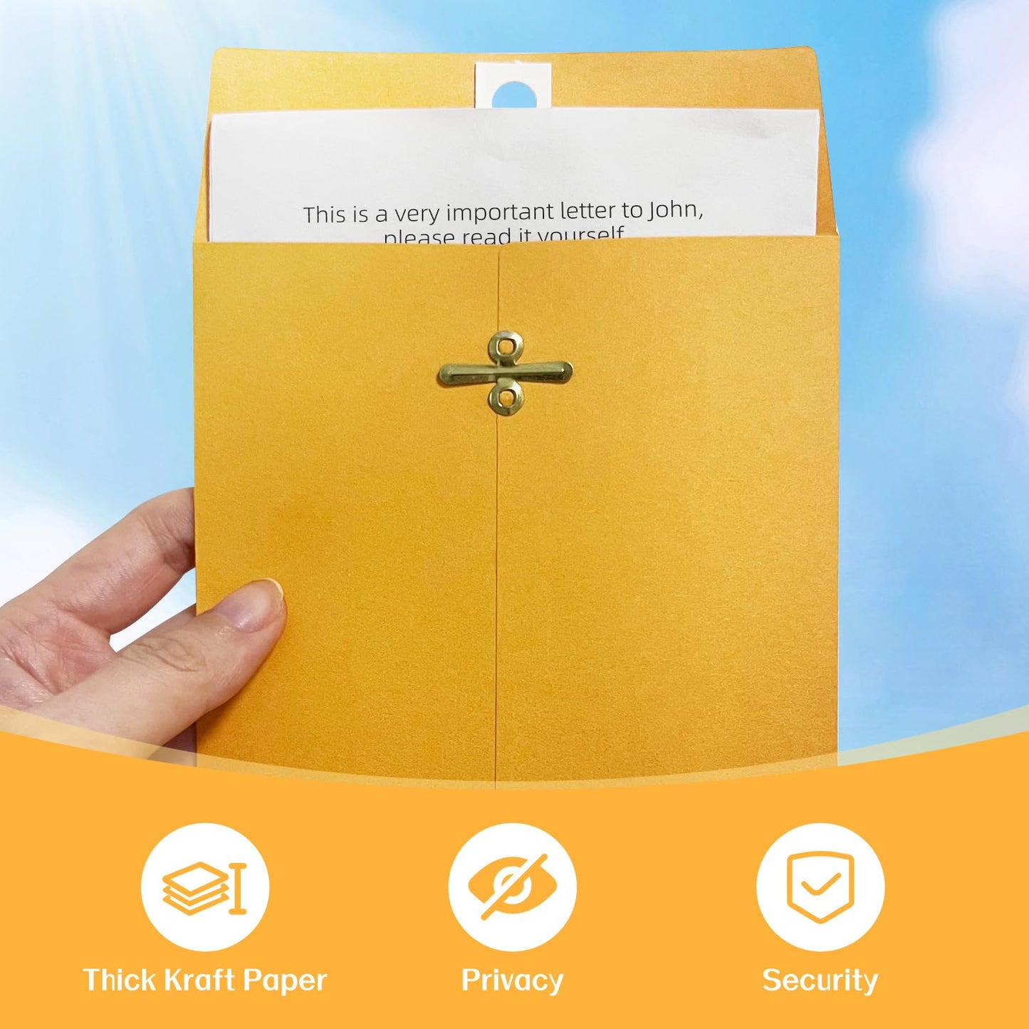 Bazyrock 30 Pcs 5 x 7.5Inch Manilla Envelopes,Kraft Envelopes with Clasp Closure and Gummed Seal for Office Document School Business Home