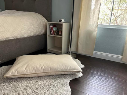 Natural Cotton Canvas Dog Bed – Raw Cotton Filled Pet Cushion Insert, Breathable Eco-Friendly Dog Mattress, Durable Washable Cover with Zipper (Natural, Small 36"x22"x3")