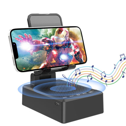Birthday Gifts for Mother Father ,Cell Phone Stand with Wireless Bluetooth Speaker and Antislip Base HD Surround Sound for Home and Outdoors with Bluetooth Speaker for Desk Compatible with iPhone