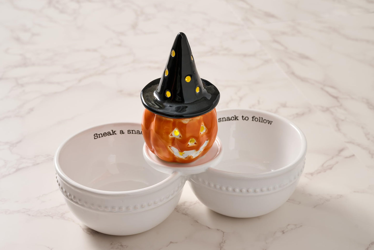 Mud Pie Light Up Holiday Sitter, Pumpkin | Interchangable Sitter for Base