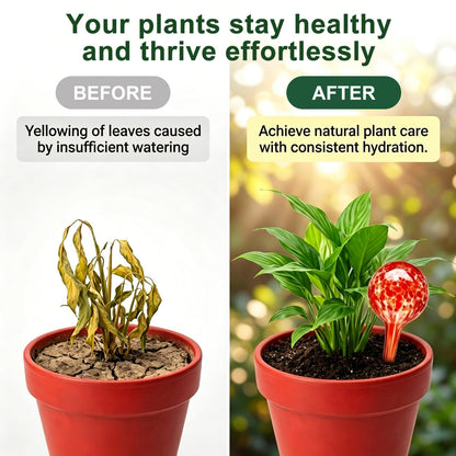 Brajttt Plant Watering Globes Automatic Glass Watering Bulbs, Glass Ball Planter, Decorative Garden Watering Plant Watering Bulbs with 8-Pack, 2.87 inch Diameter