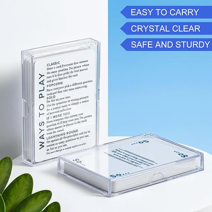 Zonon 60 Pieces Clear Deck Case, Card Organizer Compatible with MTG TCG Plastic Playing Card Case baseball Trading Deck Collection Box Holder for Game Cards Storage