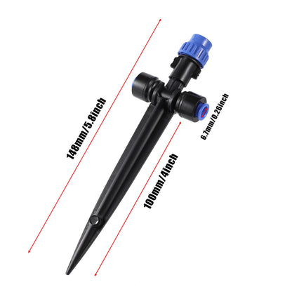Drip Irrigation Emitters with Adjustable 360 Degree Water Flow Drippers Atomization Sprinker for 1/4 inch Tubing Garden Drippers Sprinker for House Garden Watering System(12pcs-Atomization Sprinker)