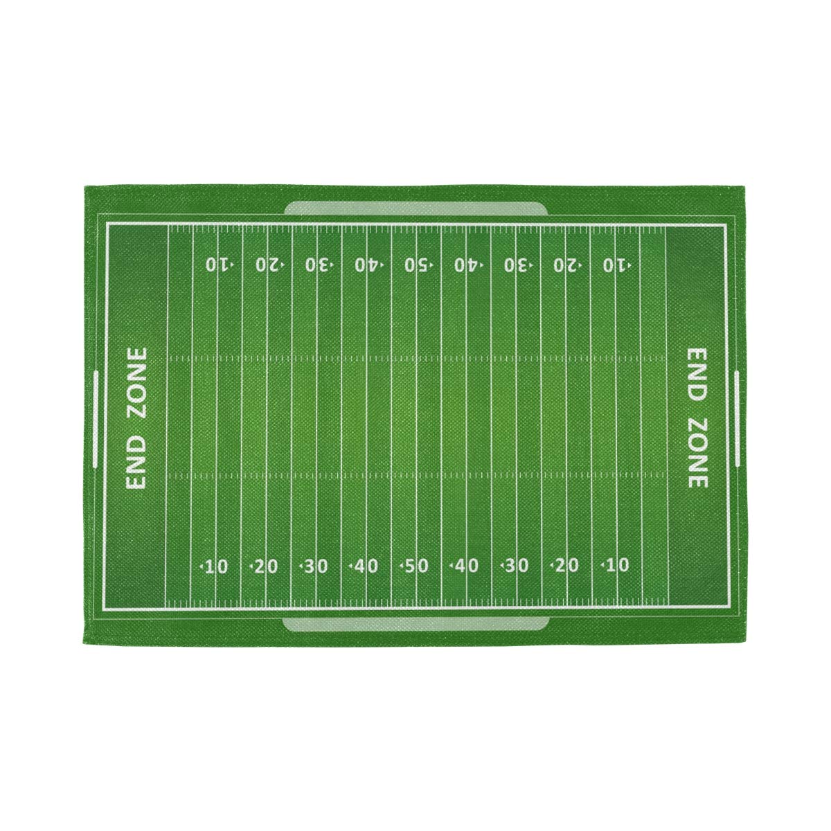 Bardic Set of 1 Washable Placemat American Football Field Pattern Table Mats 18x12 Inch Heat Resistant Non Slip Place Mats for Kitchen Dining Table