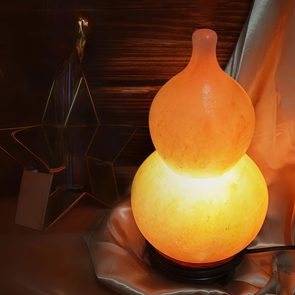 Top Himalayan Salt Lamp, Wu Lou Hu Lu Gourd, Hu Lou Cucurbit, HuLu, Feng Shui Statue, Feng Shui Decor & Gifts for Home, Chinese Decor & Gifts, Chinese New Year, Bring Good Luck, Healthy, Wealth
