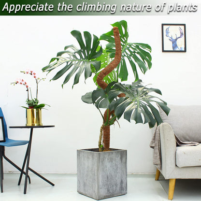Soupiar 2-Pack 28" Bendable Moss Pole for Monstera, Rust-Free Aluminum Core Plant Support Stakes, Sturdy Stakes to Train & Grow Indoor Climbing Plants Upright (13.2ft Jute Rope Included)