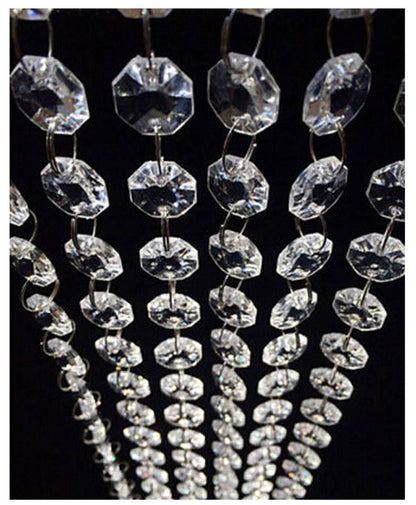 WAZHRMGHG 198 FT Crystal Acrylic Gems Bead Strands, Manzanita Crystals, Tree Garlands, Christmas Wedding Party Celebration Decoration (198ft(60M))