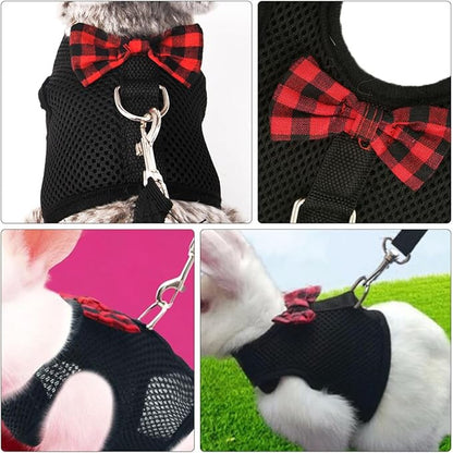 Beaupretty Pet Harness Vest for Small Animals Breathable Mesh Chest Strap Adjustable Size M (30-34Cm) Comfortable No-Pull Leash for Rabbits Guinea Pigs and Squirrels
