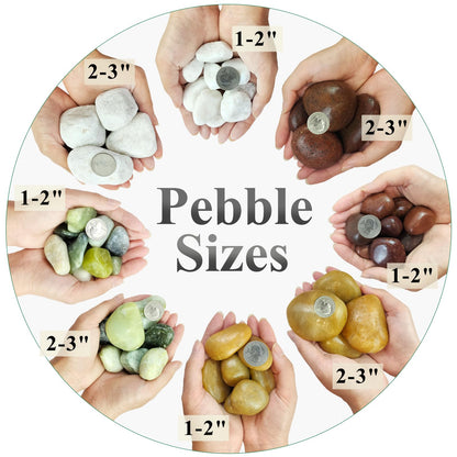 FANTIAN 5 lbs Green River Rocks for Plants, 2-3 Inch Jade Pebbles for Indoor Plants, Decorative Stones Rocks for Succulent, Landscaping, Vases, Crafting and Garden
