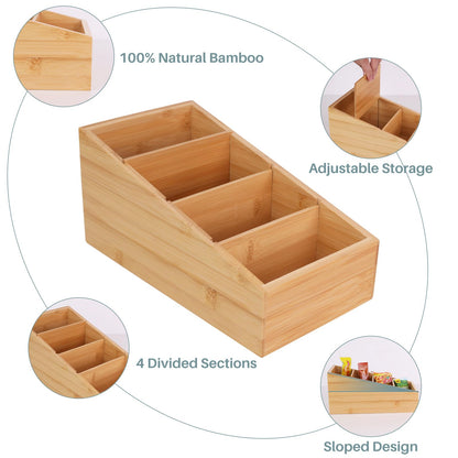 HTB Bamboo Salt Cellar & Snack Organizer