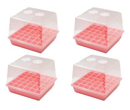 Bootstrap Farmer Countertop Seed Starter Kit in Pink, Reusable 1010 Tray Bundle with Inserts and Humidity Dome
