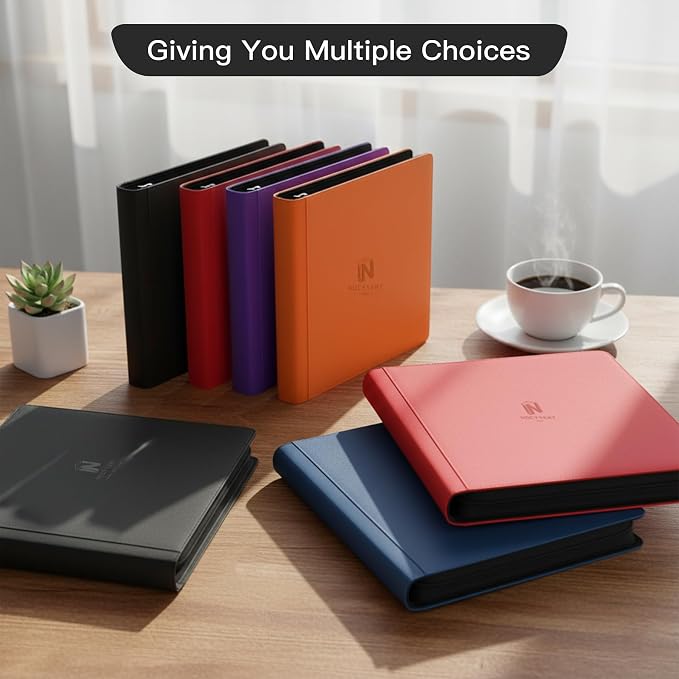 Premium Card Binder 12 Pocket for 720 Pockets Trading Card Binder, PU Zipper Card Collection Album, Book Holder for MTG, TCG, Game Cards, Sports Cards(Orange)