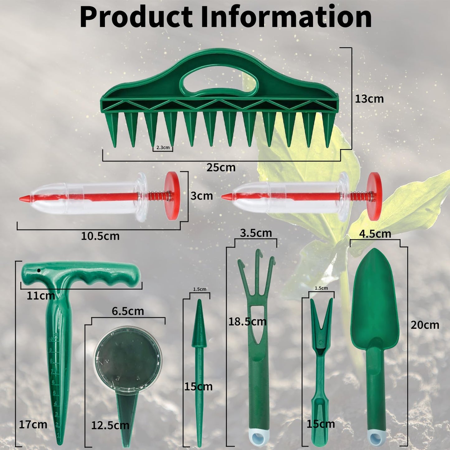 2026 Upgraded All-in-One Gardening Tool Kit: Thickened Repotting Mat, 12-Hole Punch Tools, Handheld Seed Planter & Spreader, 10 Pcs for Precise Sowing Indoor/Outdoor Ideal Gift for Planting Enthusiast