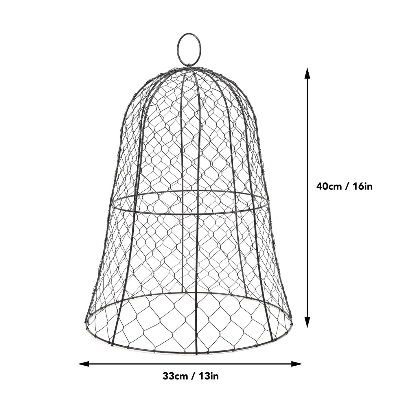 Garden Chicken Wire Cloche 10 Pack Garden Cloches for Plants Wire Plant Protectors from Animals Bell Shape Design Hook on the Top Thickened Iron Construction for Seedlings Shrubs Protection