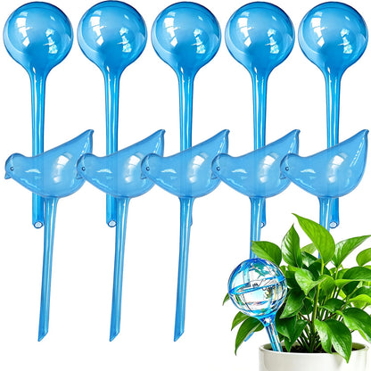 Plant Self-Watering Bulbs, 10pcs Self Watering Planter Insert, Flower Automatic Watering Drip Irrigation Device, Indoor Outdoor Garden Self Waterer for Plant