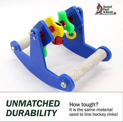 Sweet Feet and Beak Tweeter Totter - Perfect Cage Toy Stimulates Visual and Physical Activity - Safe, Non-Toxic, Cage Accessories for Small Birds