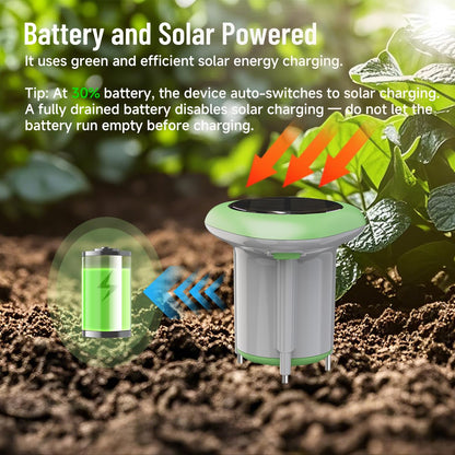 Smart 3-in-1 Soil Moisture/Temperature/Fertility Meter for Plant, Soil Test Kit for Garden/Farming/Lawn, GreenVation Digital Soil Sensor with Tuya/Smart Life APP Push Notification
