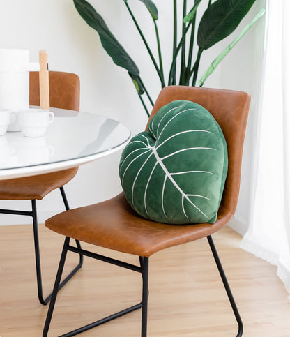 Green Philosophy Co. Monstera Leaf Pillow - Mossy Earth - Large Soft Plant-Shaped Plush Cushion for Couch, Bed, or Reading Nook - Cute & Unique Nature-Inspired Decor Super Soft & Cuddly Throw Pillow