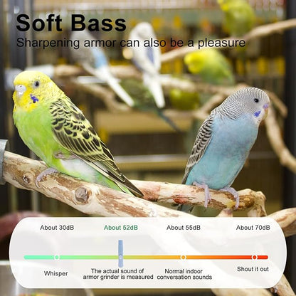 Bird Nail Grinder,Bird Beak Grinder,Silenced Bird Nail File with LED Lamp,Suitable for Budgerigars,Parakeets,Conure,Parakeets,Crested Myna,Lovebirds, Finches.