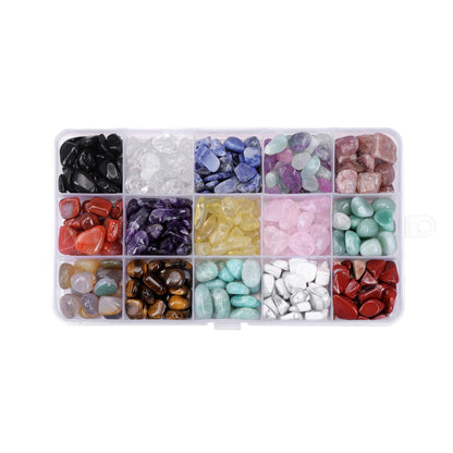 Jovivi 15 Assorted Tumbled Stones and Crystals Bulk, Irregular Rocks Natural Polished Gemstones and Crystals Quartz for Wicca Reiki Chakra Healing Meditation Home Indoor Decorations Christmas Day Gift