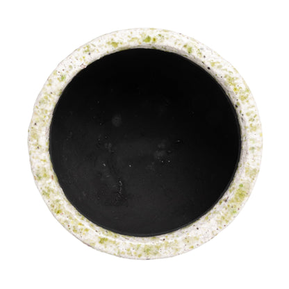 Creative Co-Op Medium Terra-Cotta Planter with Crackle Glaze and Terrazzo Finish, Multicolor