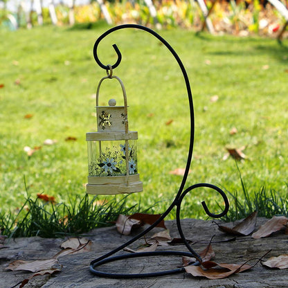 Morning View 2 Pack Ornament Display Stand for Hanging Glass Iron Hanging Stand Rack Holder for Hanging Glass Globe and Home Wedding Globe Air Plant Terrarium Witch Ball Christmas Ornament 11.5 Inch High (Black)