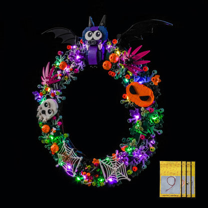 Hilighting Upgraded Led Light Kit Compatible with Lego Halloween Wreath Building Set, Lights Decoration Compatible with Lego 40825 (Model Not Included)