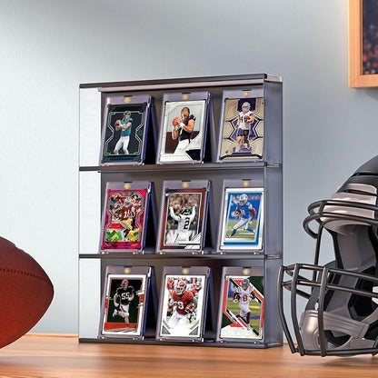 100ct Magnetic Card Holder, 35pt One Touch Card Holder, U-V Protectors Hard Plastic for Trading Cards, Magnet Case, Sports, Game, Football, Baseball