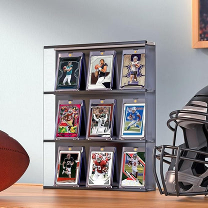 Basthalan 25ct Magnetic Card Holder, 35pt One Touch Card Holder, U-V Protectors Hard Plastic for Trading Cards, Magnet Case, Sports, Game, Football, Baseball Cards Holders