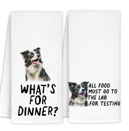 FDHSPAAM Funny Border Collie Kitchen Towels, Border Collie Gifts for Women, Dog Mom Lovers Owner Gifts Dish Hand Tea Towels for Kitchen Bathroom Decor, Dog Bathroom Decor, 16x24 Inch