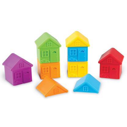 Learning Resources All About Me Sorting Houses - 12 Pieces, Ages 3+ Fine Motor & Sorting Skills, Montessori Toys, Special Education Actives, Imaginative Play