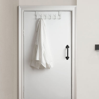 WEBI Over the Door Hooks,Over Door Towel Rack,Door Hanger,Door Coat Hanger,Over the Door Coat Rack,Door Hooks for Hanging Clothes,Back of Door,White