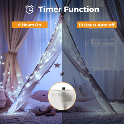 btfarm 6 Pack Fairy Lights, 10FT 30LED Battery Operated Twinkle Lights, Waterproof Copper Wire, Cool White for Indoor Outdoor Decorations