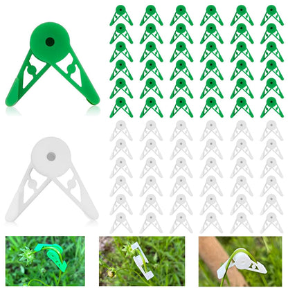 120 Pcs 360 Degree Adjustable Plant Clips VOVCAMLS Plant Trainer Plant Support Clips 360 Degree, Plant Stem Trainer for Bending Plant Stems and Changing The Growing Direction (60* Green, 60* White)